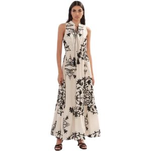 White Wise, Dames, Jurken, Veelkleurig, Maat: 2XS Katoen,