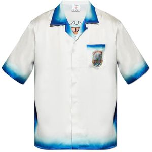 Casablanca, Heren, Overhemden, Wit, Maat: S Zijde,