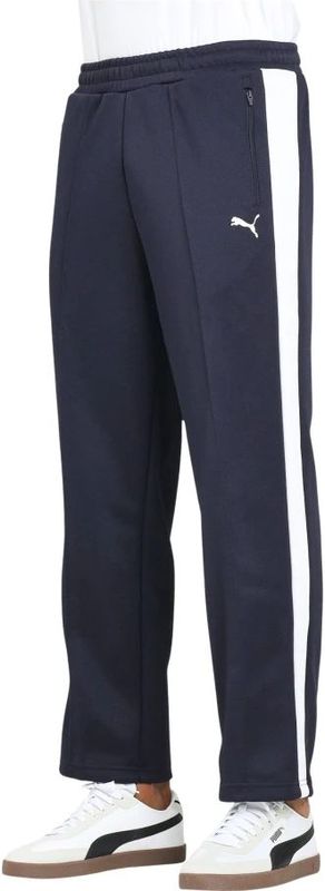 Puma - Heren - Sportieve Broek - Blauw - Regular Fit - T7 Strepen