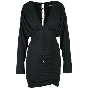 Dondup, Dames, Jurken, Zwart, Maat: XS Jersey,