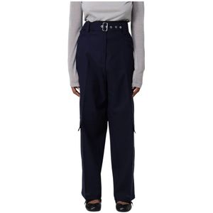 Pinko, Dames, Broeken, Blauw, Maat: S Wol,