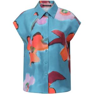 Luisa Cerano, Dames, Blouses & Shirts, Veelkleurig, Maat: S Zijde,