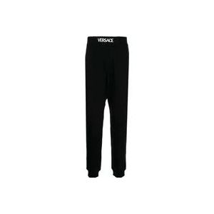 Versace Logo Tailleband Track Pants , Black , Heren , Maat: XL