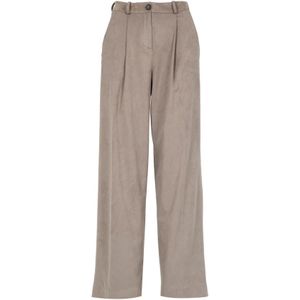 Rrd, Dames, Broeken, Grijs, Maat: M Velours,