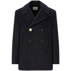 Givenchy - Dubbelbreasted Erwtenjas - Blauw - Heren - Wol