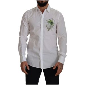 Dolce & Gabbana, Heren, Overhemden, Wit, Maat: XL Katoen,