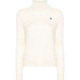 POLO RALPH LAUREN - Trui - Beige - Rolkragen - Kabelmotief