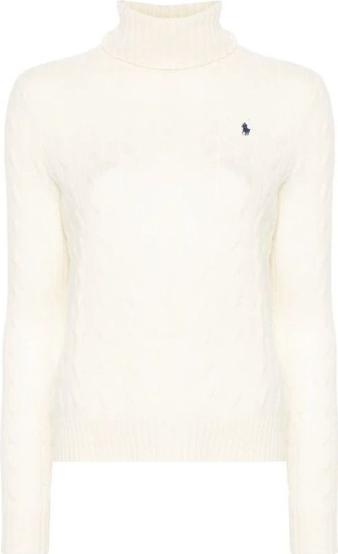 POLO RALPH LAUREN - Trui - Beige - Rolkragen - Kabelmotief