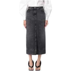 Pinko, Dames, Rokken, Grijs, Maat: S Denim,