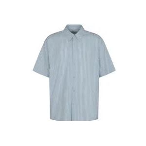 Lanvin Reefer-Style Gestreept Overhemd , Blue , Heren , Maat: L