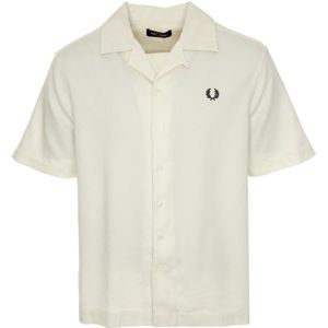 Fred Perry, Heren, Overhemden, Wit, Maat: S Piqué,