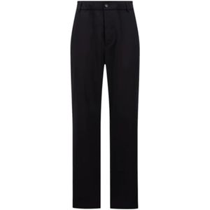 Moncler, Heren, Broeken, Blauw, Maat: S Wol,