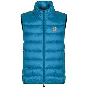 Moncler, Heren, Jassen, Blauw, Maat: XL Polyamide,