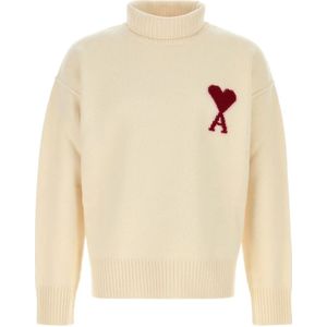 Ami Paris, Dames, Truien, Beige, Maat: M Wol,