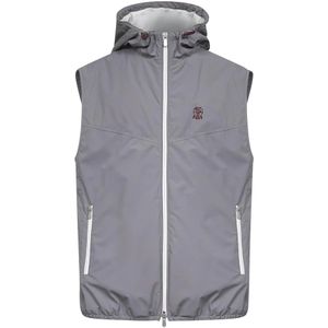 Brunello Cucinelli, Heren, Jassen, Grijs, Maat: M Nylon,