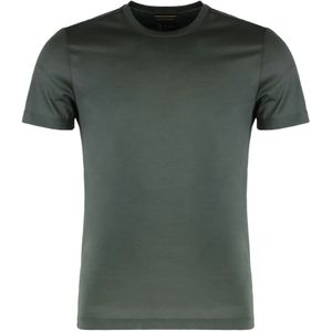 Moorer, Heren, Tops, Groen, Maat: M Katoen,