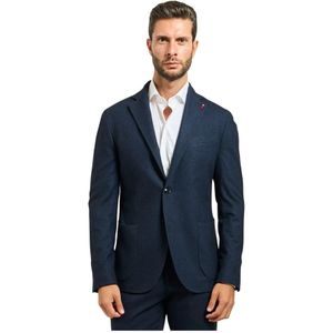 Mulish, Heren, Jassen, Blauw, Maat: M Leer,