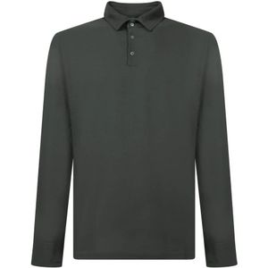 Zanone, Heren, Tops, Groen, Maat: 2XL Katoen,