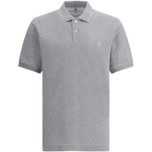 Brunello Cucinelli, Heren, Tops, Grijs, Maat: XL Katoen,