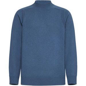 D4.0, Heren, Truien, Blauw, Maat: S Wol,