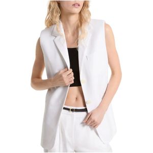 Michael Kors, Dames, Jassen, Wit, Maat: XS Linnen,