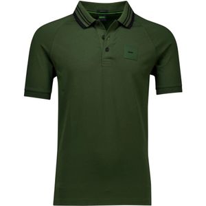 Boss - Paddy Rib - Poloshirt - Donkergroen - Korte Mouw - Normale Fit