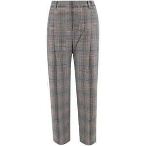 Brunello Cucinelli, Dames, Broeken, Veelkleurig, Maat: S Wol,