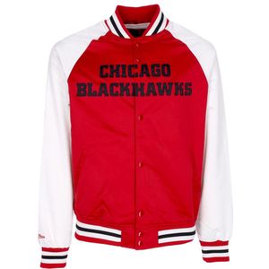 Mitchell & Ness, Heren, Jassen, Rood, Maat: L Satijn,