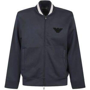 Emporio Armani, Heren, Sweatshirts & Hoodies, Blauw, Maat: 2XL Jersey,
