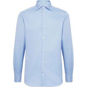 Boggi Milano, Heren, Overhemden, Blauw, Maat: XS Katoen,