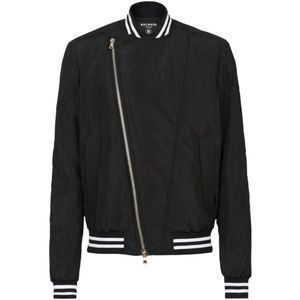 Balmain Nylon bomberjack , Black , Heren , Maat: S