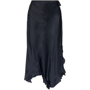 Zadig & Voltaire, Dames, Rokken, Blauw, Maat: S Satijn,