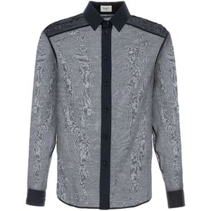 Saint Laurent, Heren, Overhemden, Blauw, Maat: L Zijde,