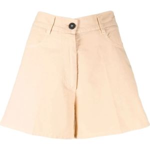 Forte Forte, Dames, Korte broeken, Geel, Maat: M Katoen,