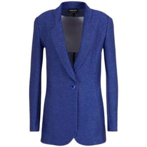 Giorgio Armani, Dames, Jassen, Blauw, Maat: 2XS Katoen,