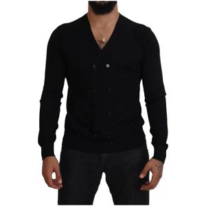 Dolce & Gabbana, Heren, Truien, Zwart, Maat: L Kasjmier,