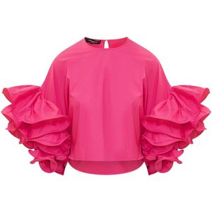 Rochas, Dames, Blouses & Shirts, Roze, Maat: 2XS
