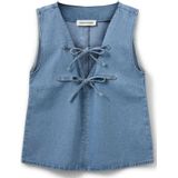 Sofie Schnoor - Denim - Mouwloze Top - Blauw - V-Hals