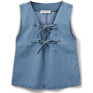 Sofie Schnoor - Denim - Mouwloze Top - Blauw - V-Hals