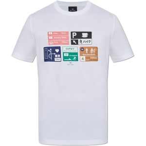 PS By Paul Smith, Heren, Tops, Wit, Maat: L Katoen,