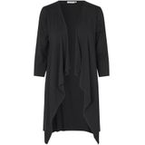 Masai - Cardigan - Zwart - Lange Gebreide Cardigan - Jersey Stofmix