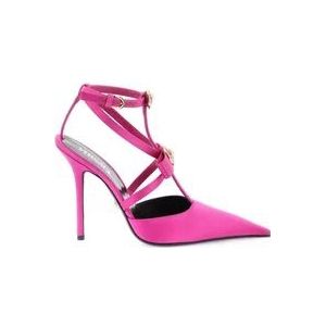 Versace Zijden Satijnen Pumps met Strikken , Pink , Dames , Maat: 36 EU