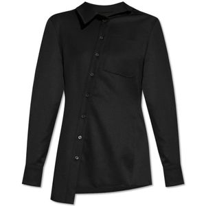 Jacquemus, Dames, Blouses & Shirts, Zwart, Maat: 2XS Katoen,