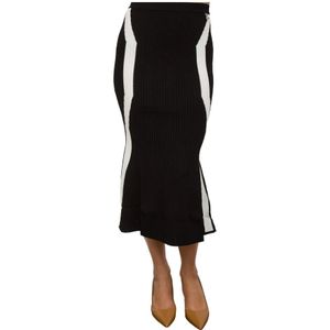 Patrizia Pepe, Dames, Rokken, Zwart, Maat: XS Viscose,