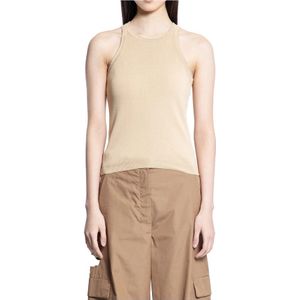 Max Mara, Dames, Tops, Beige, Maat: L Katoen,