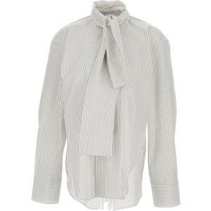 Plan C, Dames, Blouses & Shirts, Wit, Maat: XS Katoen,