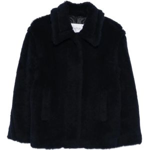 Max Mara, Dames, Jassen, Blauw, Maat: 4XS Zijde,