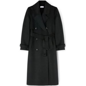 Motivi, Dames, Mantels, Zwart, Maat: 2XS Wol,