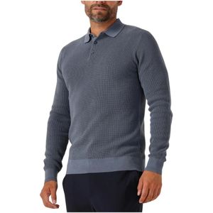 Saint Steve, Heren, Truien, Blauw, Maat: S Katoen,