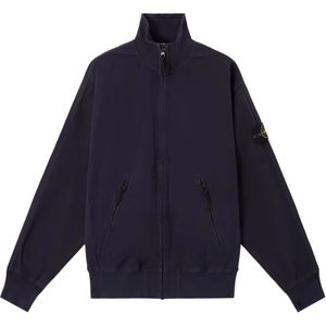 Stone Island, Heren, Sweatshirts & Hoodies, Blauw, Maat: M Katoen,